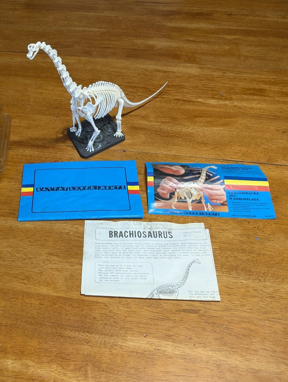 VTG 1980s Battat Brachiosaurus Skeleton Kit - Picture 1 of 7